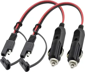A-000014 Aaotokk Sae Cigarette Lighter Charger Cable 16awg 12v 0.3m-male-2pack