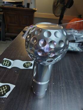 Alaea 617215168779 Universal Shift Knob Golf Ball Like Aluminum