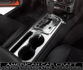 American Car Craft Acc 151017 2008-13 Challenger Brushed Rt And Srt-8 Shift Bezel Fits Over Stock Shifter Plate