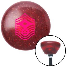 American Shifter Company 195133 Pink Senior Master Sgt First Red Retro Metal Flake Shift Knob M16x1.5 Insert