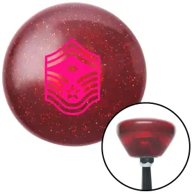 M16x1.5 American Shifter Company 195133 Pink Senior Master Sgt First Red Retro Metal Flake Shift Knob Insert