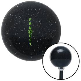 American Shifter Company 77699 Green Shift Pattern 28n Black Metal Flake Knob With M16x1.5 Insert