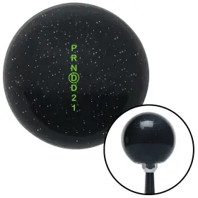 M16x1.5 American Shifter Company 77699 Green Shift Pattern 28n Black Metal Flake Knob With Insert
