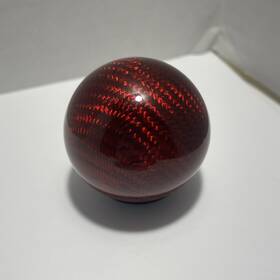 Ando Racing Gsk001-rd 12x1.25 Thread Round Carbon Fiber Shift Knob Red Color Weighted Real