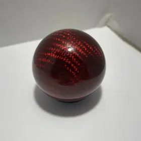 Gsk001-rd Ando Racing 12x1.25 Thread Round Carbon Fiber Shift Knob Red Color Weighted Real