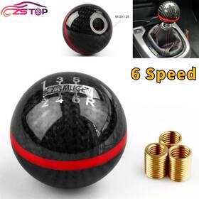 Annx Sfn013-5 Mugen 6 Speed Real Carbon Fiber Shift Knob For Civic Integra Rsx Accord S2000 Cr