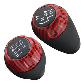 Apperfit Sh005rd Shift Shifter Knob Set Red Carbon Fiber For Manual 2007-2010