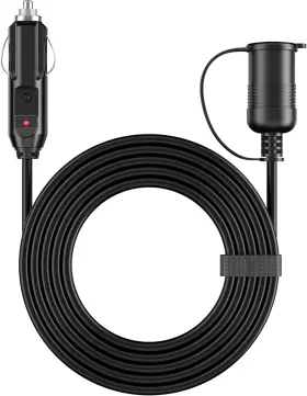 Astroai 700713359517 12ft/12v Cigarette Lighter Extension Cord Male To Female Black