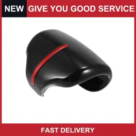 Automall Tech 726215612028 Pack Of 1 For Honda Cr-v Black Red Car Gear Shift Knob Cover Sticker Head