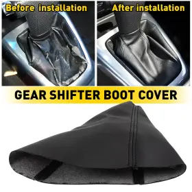 Auxito 2006-2011 H3 Black Leather Shifter Shift Boot Cover For Hummer 3.5l Automatic 2005-2011 Auxito 2006-2011 H3 Black Leather Shifter Shift Boot Cover For Hummer 3.5l Automatic 2005-2011