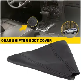 Sc-h3-05-11 Auxito Black Leather Shift Boot Shifter Cover New For 2005-2011 Hummer H3 Automatic M