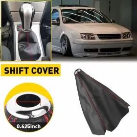 Sga-bk-sb-112 Auxito Shift Shifter Knob Pvc Boot Cover Leather Mt At Sport For Toyota Honda Ford Audi