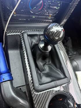 Awesomecarparts Sk-006cfbl-3t4p7 2 Inch Spherical Shift Knob Carbon Fiber Blue For 5-speed Manual Transmission 10x1.5