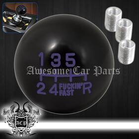 Awesomecarparts Sk-051pr-903-h3 For Nissan Mt Car Adapter 4oz 2 Inch Round Ball Type Stick Shifter Shift Knob Purple
