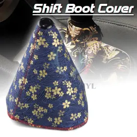 Rs-sfn059 Bartoo Universal Jdm Wave Koi Fish Sakura Shift Boot Cover At/mt Transmission