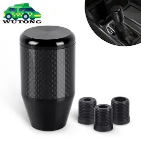 Sfn-193-bk Bartoo Universal Printed Carbon Fiber Car Gear Shift Knob Manual Mt Racing Jdm Shifter