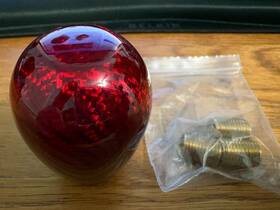 Bartoo Sfn110055-red Universal Carbon Fiber Red Manual Mt Car Gear Stick Shift Knob Lever Shifter