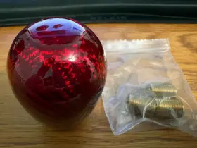 Sfn110055-red Bartoo Universal Carbon Fiber Red Manual Mt Car Gear Stick Shift Knob Lever Shifter
