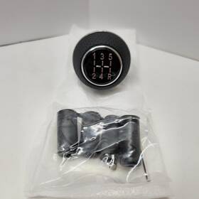 Bartoo Wt-sfn181-si Black Leather Manual Car 5 Speed Gear Stick Shifter Shift Knob Lever Universal