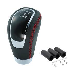 Bashineng Su-90-c 6 Speed Shift Knob Manual Shifter Knobs Handle Black Red Line