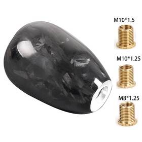 Batu Sfn092-us 2.4 Inch /61mm Forged Carbon Fiber Car Gear Shift Knob Oval Style Shifter Head Lever