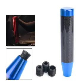 Sfn212-bl Batu Jdm Carbon Fiber Long Stick Manual Racing Car Gear Shift Knob Shifter Universal