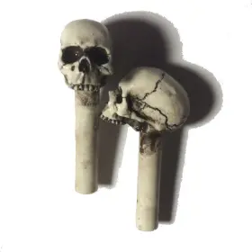 Sk015-a Bawdypartz Made In Usa Hot Rat Skull Door Lock Knobs Shift Pins Skeleton Rod Punk Goth 15a