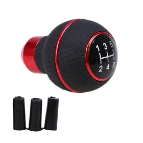 Bcsmmcar 929131132919 5 Speed Car Gear Shift Knob Manual Leather Shifter Lever Accessories