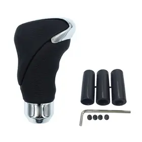 Ct03p Bcsmmcar Leather/metal Car Automatic Gear Stick Shift Knob Shifter Lever With 3 Adapters