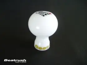A91212w-gd Beatrush For Duracon White Shift Knob - Subaru 6spd Mt