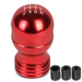 Bezt Shkn-003 Universal Aluminum Shift Knob Red Teardrop Shape Design With Thread Adapters