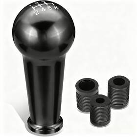 Bezt Shkn-017 Black Aluminum Ball Teardrop Style 6-speed Manual Shift Knob M8/m10/m12 Adapter