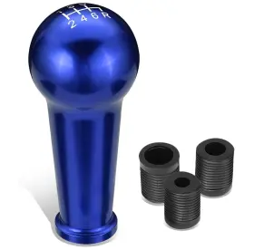 Shkn-018 Bezt Blue Aluminum Ball Teardrop Style 6-speed Manual Shift Knob M8/m10/m12 Adapter