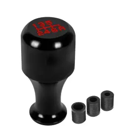 Shkn-021 Bezt Black Cylindrical Wine Cup Style 6-speed Aluminum Shift Knob With Thread Adapter