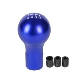 Shkn-026 Bezt Spherical Teardrop Aluminum Manual 6-speed Shift Knob With Thread Adapters Blue