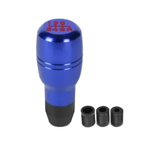 Shkn-030 Bezt Barrel Type Cylindrical Aluminum Manual 6-speed Shift Knob Thread Adapters Blue