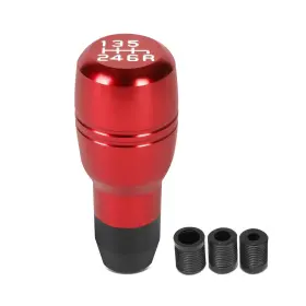 Shkn-031 Bezt Barrel Type Cylindrical Aluminum Manual 6-speed Shift Knob Thread Adapters Red