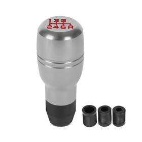 Bezt Shkn-032 Barrel Type Cylindrical Aluminum Manual 6-speed Shift Knob Thread Adapter Silver