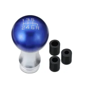 Shkn-038 Bezt 2-piece Ball Teardrop Aluminum 6-speed Manual Shift Knob Thread Adapters Blue
