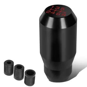 Shkn-045 Bezt Aluminum Universal Cylindrical Style Shape Shift Knob Black With Thread Adapters