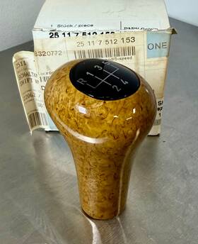 Bmw 25117512153 Genuine Weighted Shift Knob 5 Speed Wood - Nos Nla Oe E46 E36 M3
