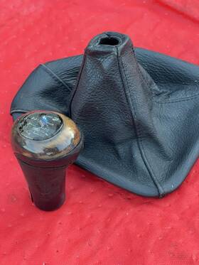 Bmw 25118001483 Oem E39 5 Series Wood Grain M Sport 5spd Manual Shift Knob With Leather Boot