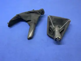 34402222540 Bmw F30 F32 F36 Carbon Alcantara M-performance Shift Knob Brake Handle Set Oem