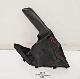 8075931 Bmw 16-21 Oem F87 M2 Coupe Boot Hand Brake Handle Leather With Orange Stitch