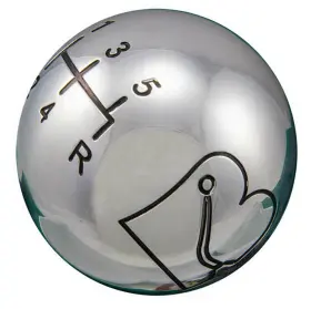 6150000 Bowler Performance Transmissions Solid Billet Shift Knob In Silver Finish With Black Lettering 5 Speed