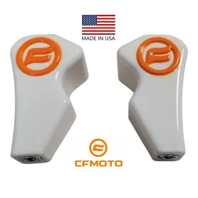 175-350-wht-or-cfmoto Bp-engineer Cfmoto White Orange Polymer Shift Knob Cf Moto 3.5 Inch Shifter