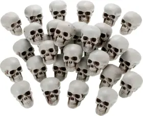 Brand Gejoy 760385960633 32 Pcs Halloween Mini Skulls Decoration Human Skeleton Head