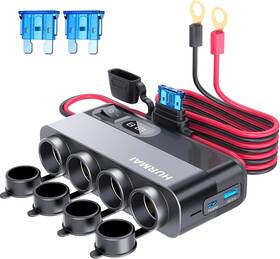 Brand Hurmai Ep85ad 12v Socket Power Outlet 10ft Cable 24v 216w Multi Port 12 Volt Car