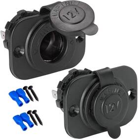 Breadeep 0140-2 2 Pack Car Cigarette Lighter Socket Dc 12v Waterproof Power Outlet Typeb X