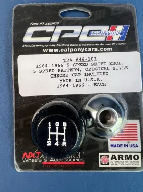 Tra-646-101 California Pony Cars 1964-1966 5 Speed Shift Knob With Original Style Chrome Cap By Cpc